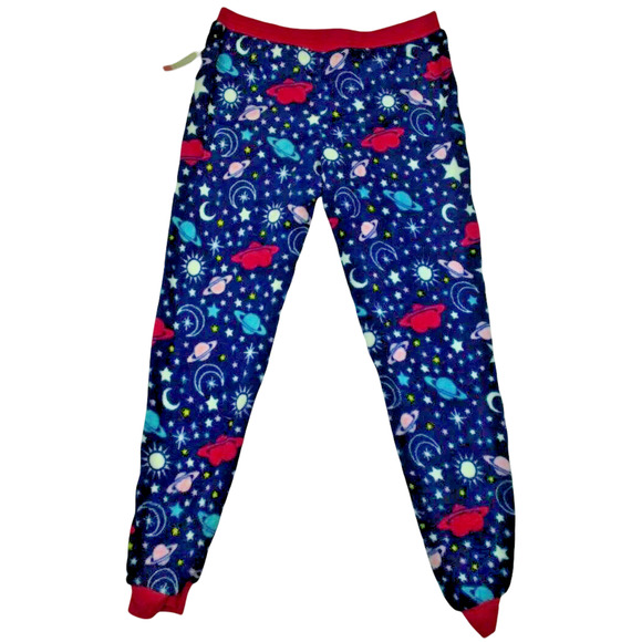 Bobbie Brooks Womens Pajama Pants XL Soft Fleece Lounge Sleepwear Stars Planets - Picture 5 of 10